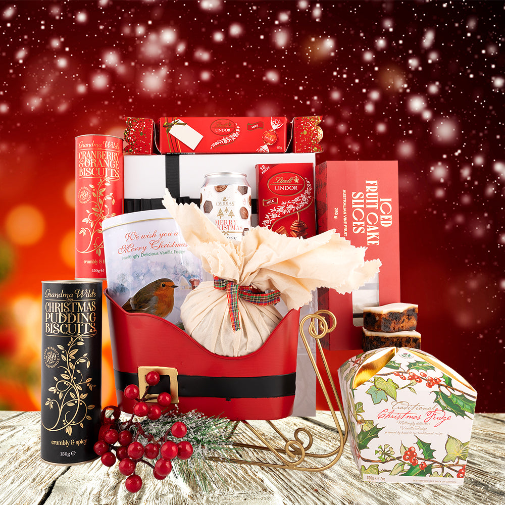 SEASONS GREETINGS CHRISTMAS SLEIGH